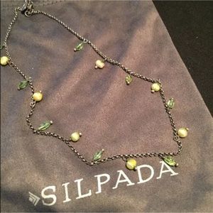 SILPADA .925 Green Pearl Peridot Choker N1373